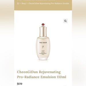 The Whoo CheonGiDan Rejuvenating Emulsion 110ml